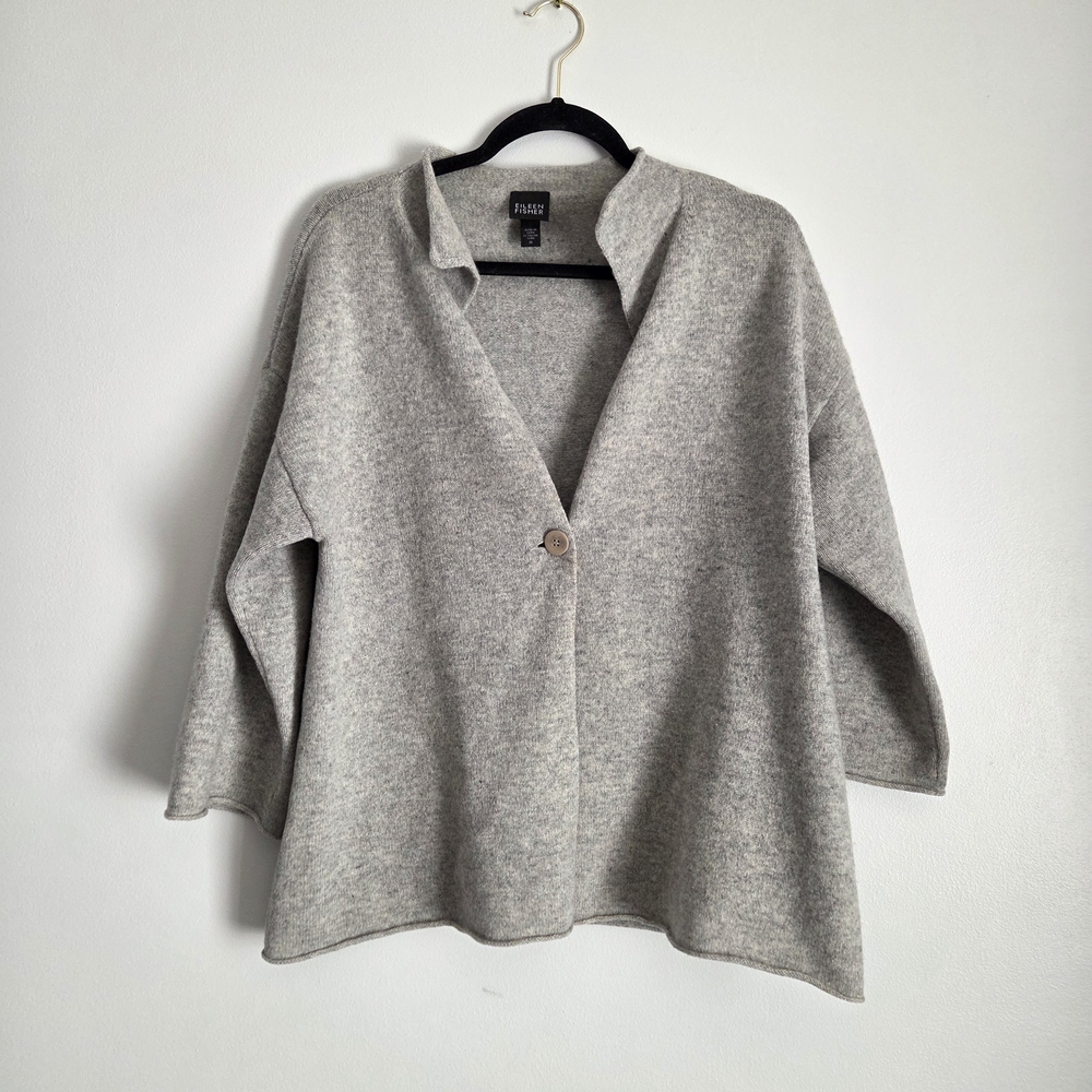 Eileen Fisher Light Gray Women's Cardigan
